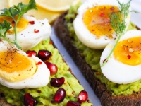 avocado toast and eggs